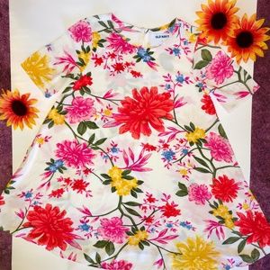 Old Navy Vibrant Summer Floral Print Dress